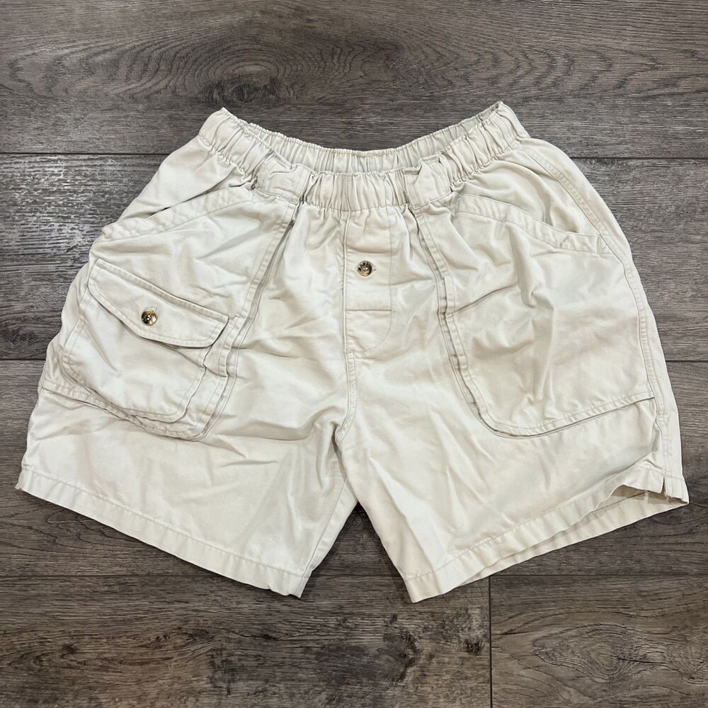 Vintage 90s OP Ocean Pacific Cargo Shorts Mens Large Beige Surf Beach 7” Inseam